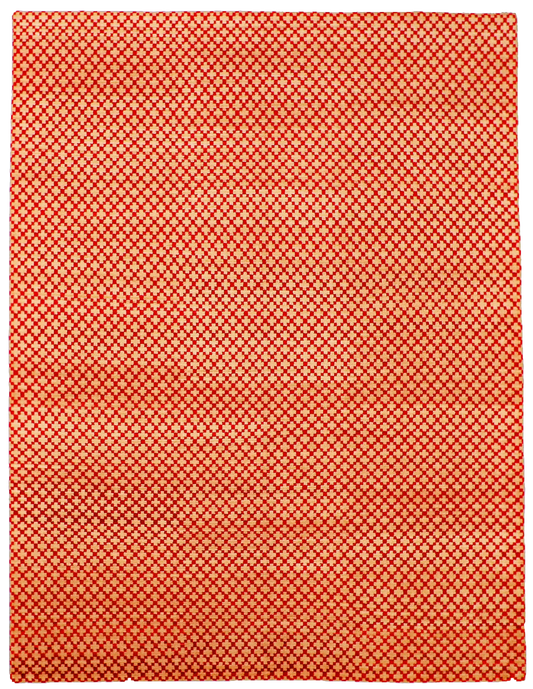 W 9.2 L 12.1 Modern 100% Wool Handmade All Over Design  - 61737