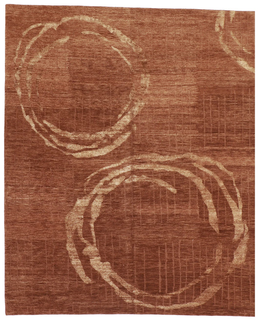 8.3 x 9.11 - Cloud Silk/Wool All Over Rectangle - Hand Woven Rug — 61740