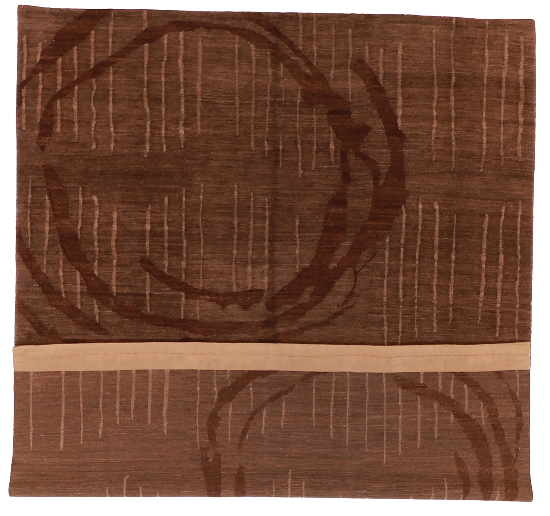 W 7.1 - L 8.11 - Cloud Wool Contemporary Rectangle - Finest Hand-Knotted Quality Wool - 61742