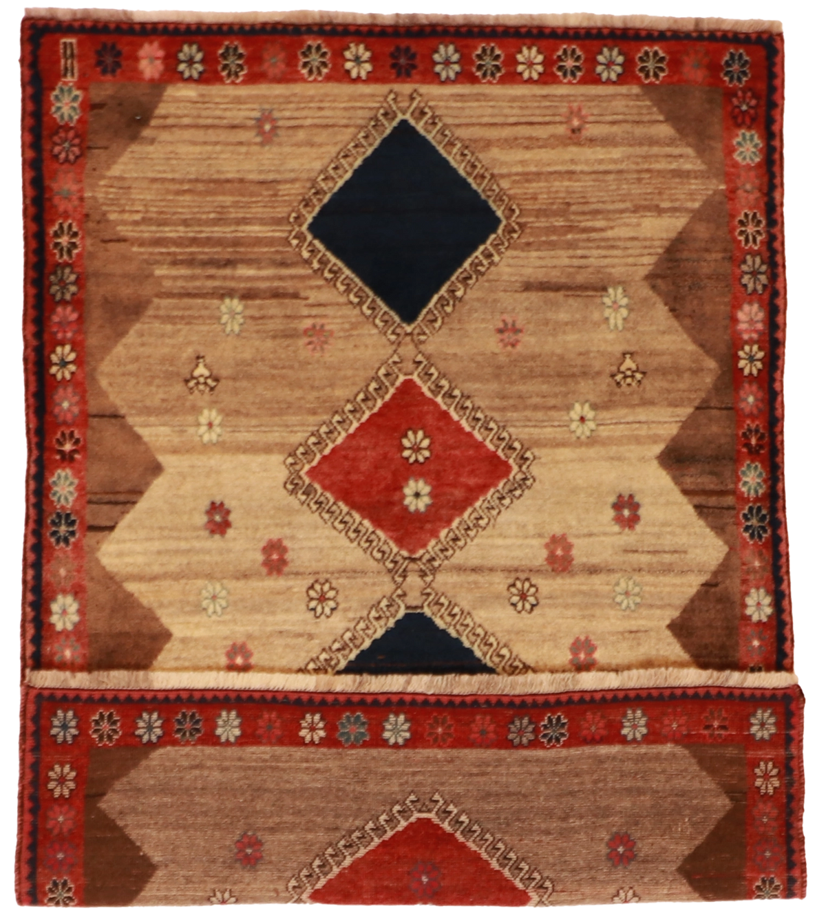 W 4 L 5.9 Lori 100% Wool Hand-Woven Geometric Design - 61796