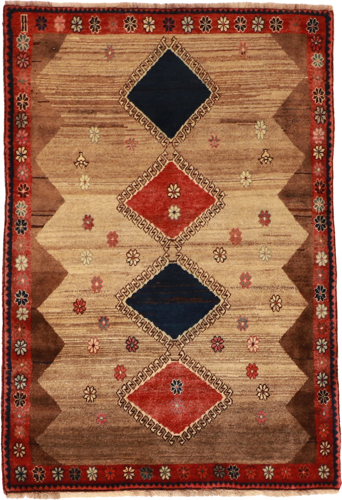 W 4 L 5.9 Lori 100% Wool Hand-Woven Geometric Design - 61796