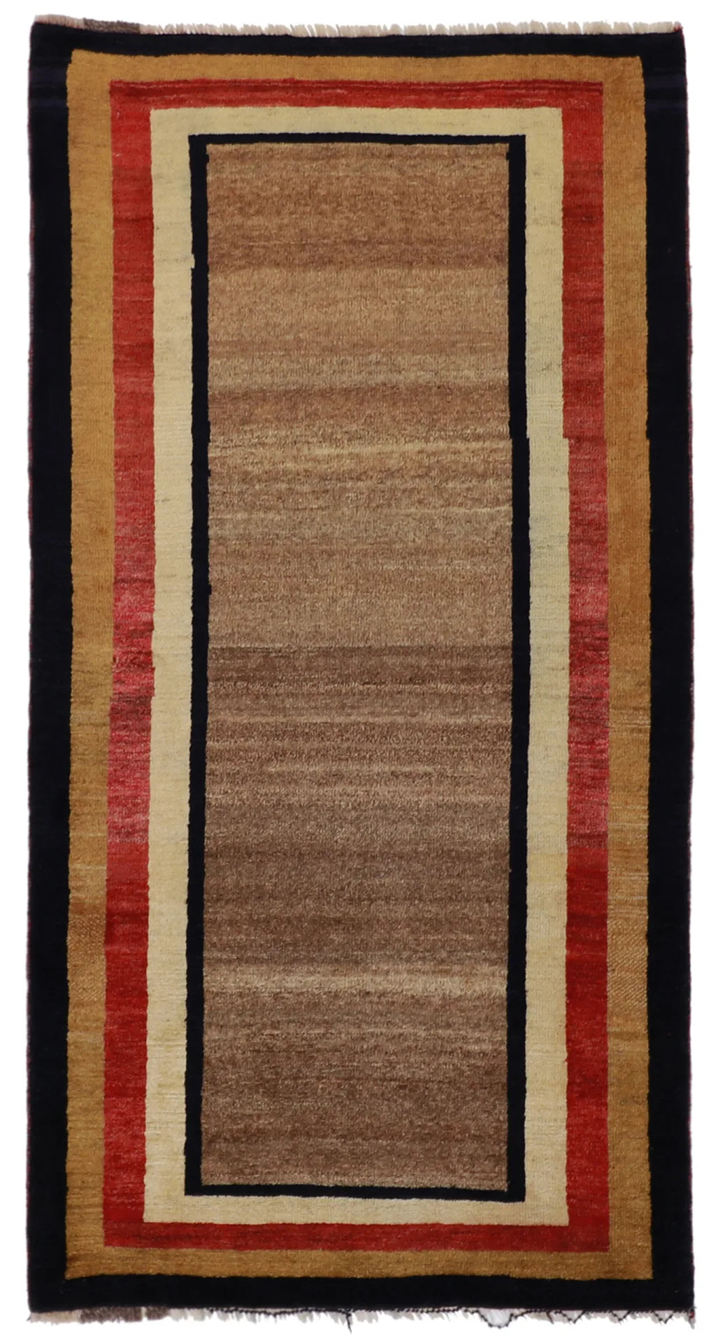 W 3.4 - L 6.5 - Gabbeh Fine/Wool All Over Rectangle - Finest Hand-Knotted Quality Wool - 61806