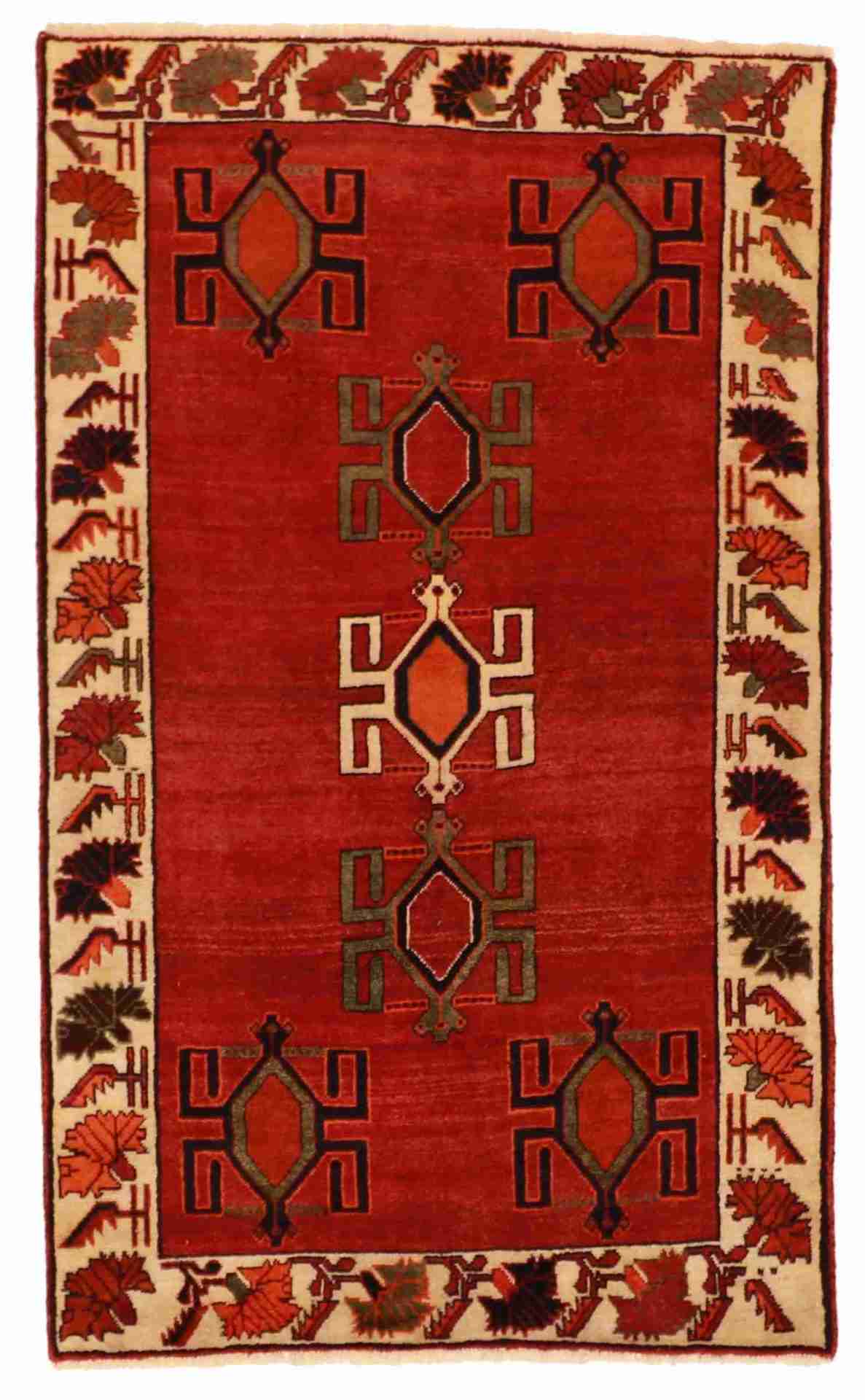 3.9 x 6.2 - Gabbeh Fine/Wool All Over Rectangle - Finest Hand-Knotted Quality Wool — 61810