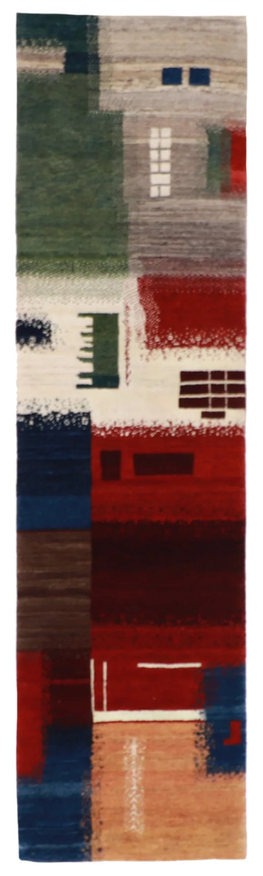 W 2.6 - L 9.4 - Atash Fine/Wool All Over Rectangle - Finest Hand-Knotted Quality Wool - 61818