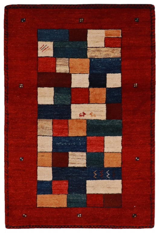 3.4 x 5 - Lori Baft Wool All Over Rectangle - Finest Hand-Knotted Quality Wool — 61826