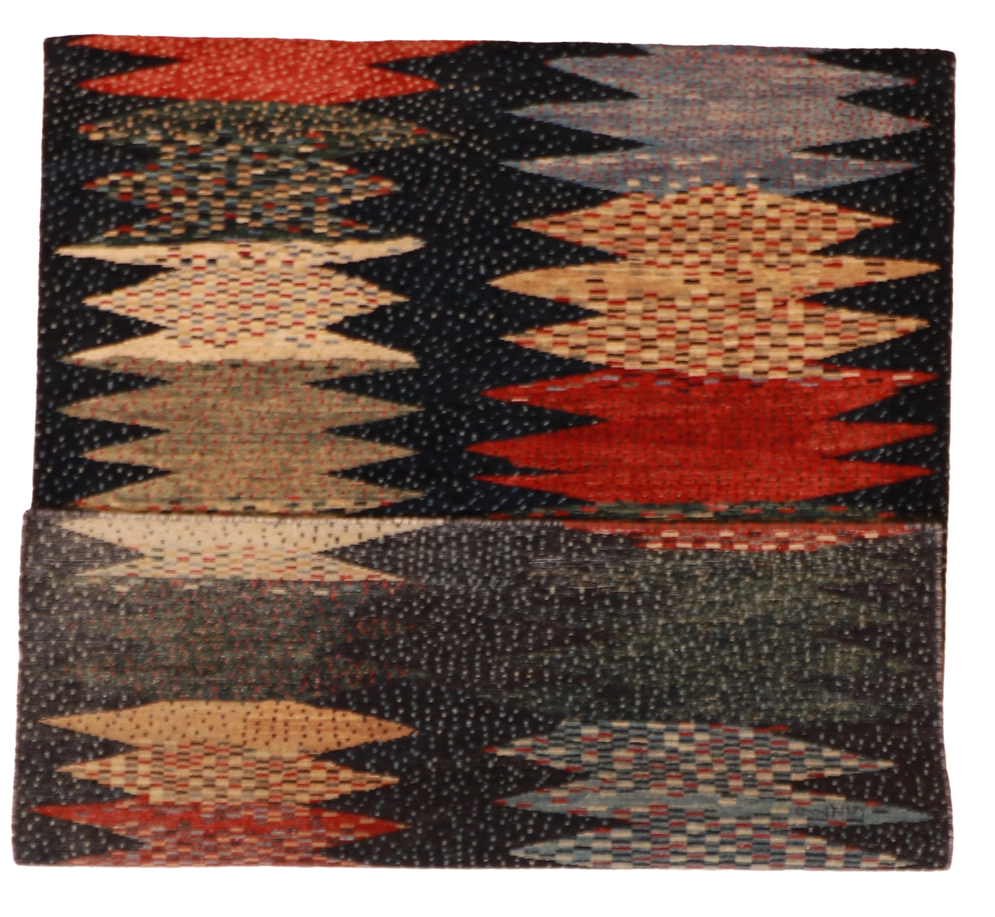 W 4.9 - L 6.4 - Gabbeh Wool Contemporary Rectangle - Finest Hand-Knotted Quality Wool - 61870