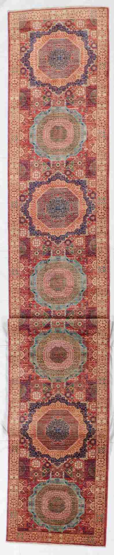 W 2.7 - L 19.10 - Hajjallie Fine/Wool All Over Rectangle - Finest Hand-Knotted Quality Wool - 61882