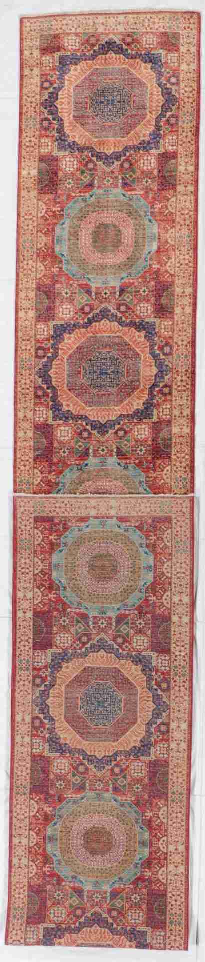 W 2.7 - L 19.10 - Hajjallie Fine/Wool All Over Rectangle - Finest Hand-Knotted Quality Wool - 61882