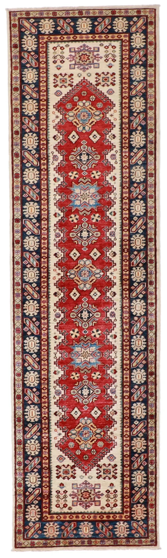 W 2.7 L 9.6 Heriz Runner 100% Wool Hand-Woven All-Over Design - 61916