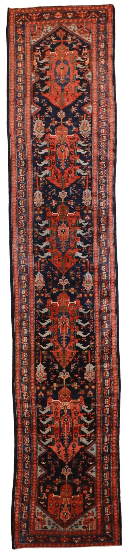 W 3.5 - L 17.9 - Ziegler Fine All Over Rectangle - Hand Woven Rug - 61945