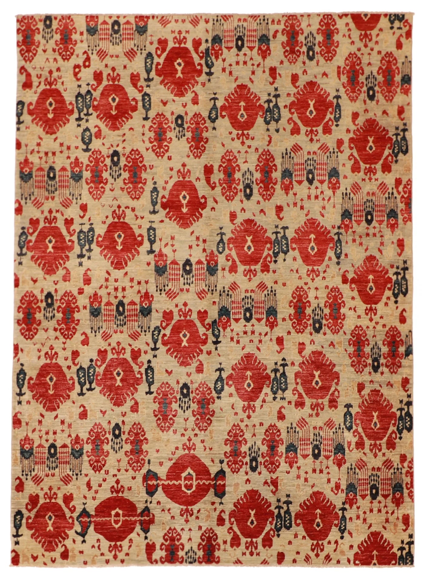 W 7.1 - L 9.10 - Bakshiesh Wool Transitional Rectangle - Finest Hand-Knotted Quality Wool - 61993