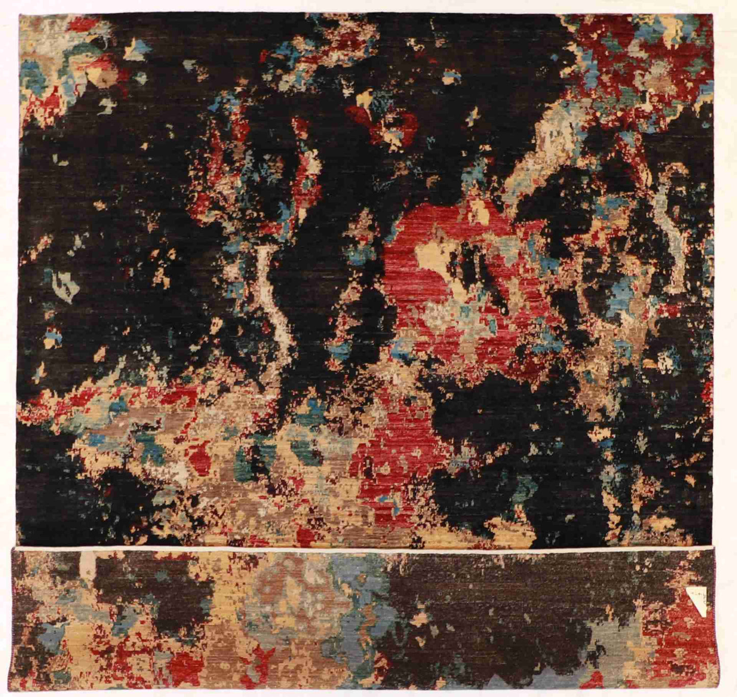 W 8.1 - L 9.10 - Modern Wool Contemporary Rectangle - Finest Hand-Knotted Quality Wool - 62005