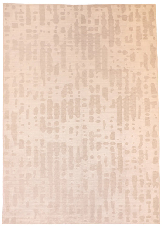 9.10 x 13.10 - Modern Fine/Wool/Silk All Over Rectangle - Finest Hand-Knotted Quality Wool — 62006