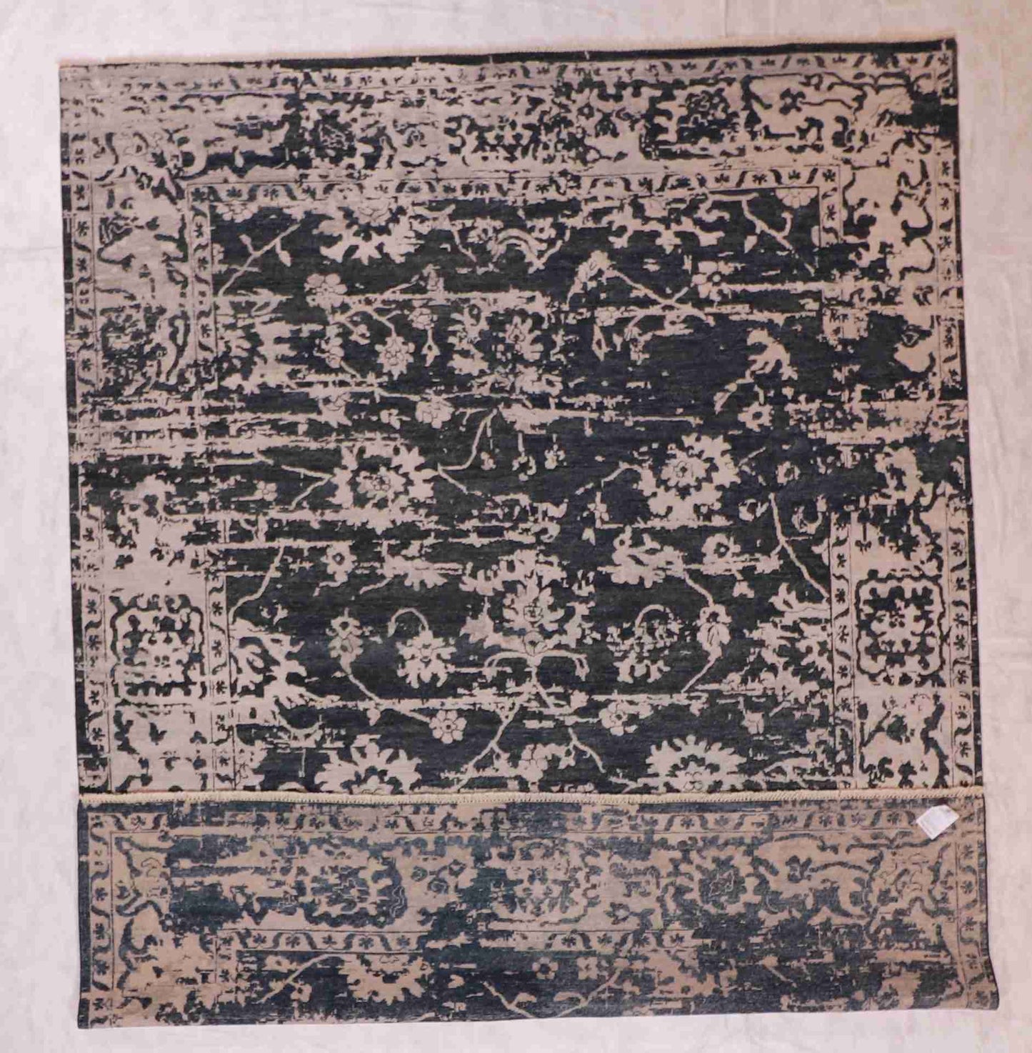 W 8.11 - L 11.9 - Contemporary Wool Modern Rectangle - Hand Woven Rug - 62011