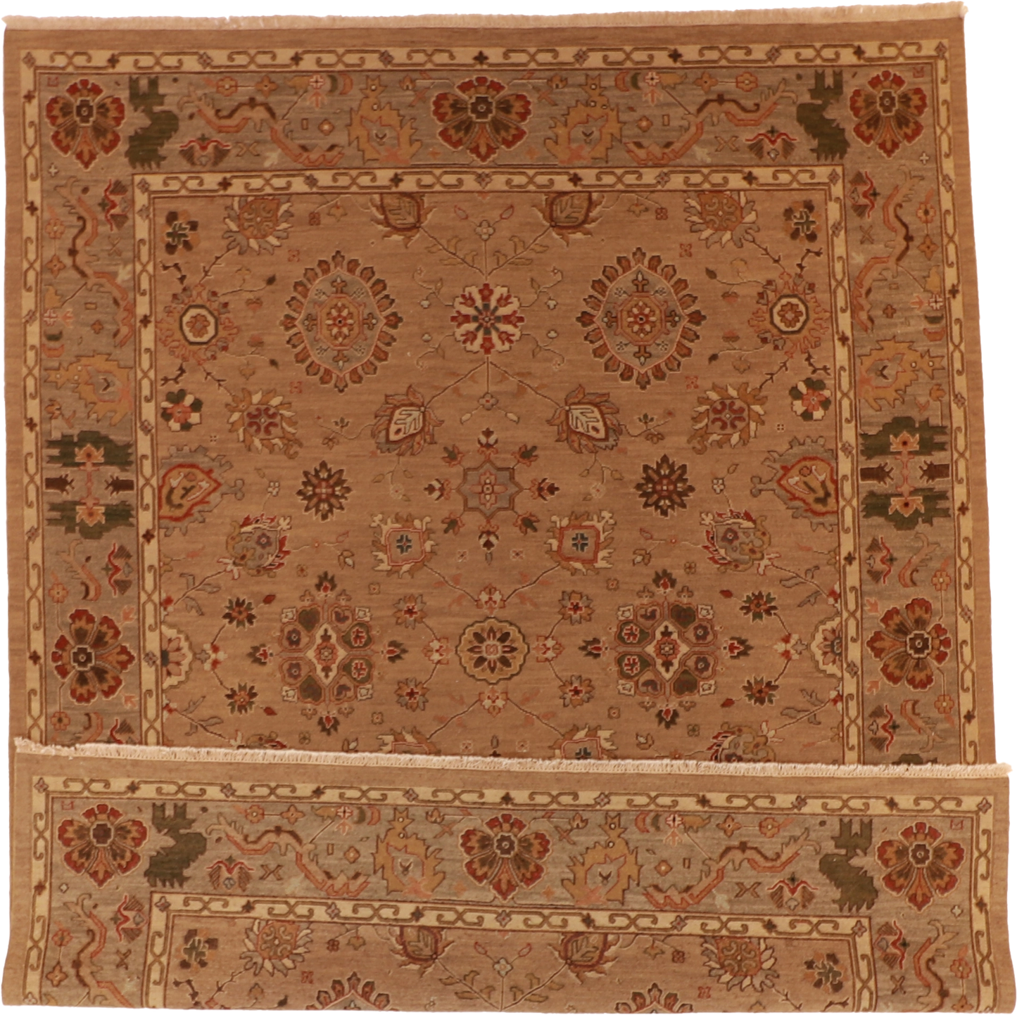 W 8 L 10 Sumak 100% Wool Hand-Woven All-Over Design - 62021