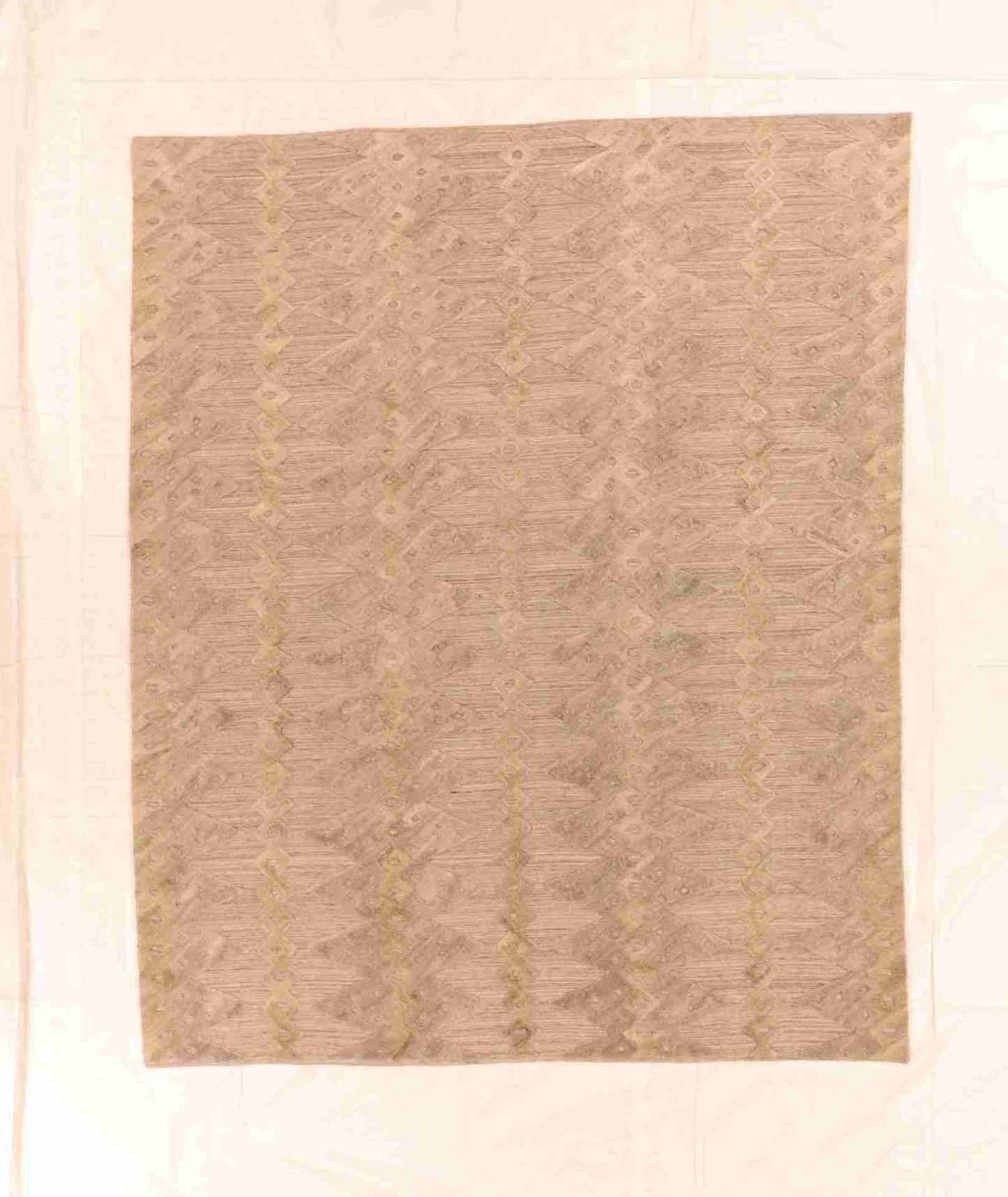 W 8.4 - L 10 - Modern Wool All Over Rectangle - Hand Woven Rug - 62025