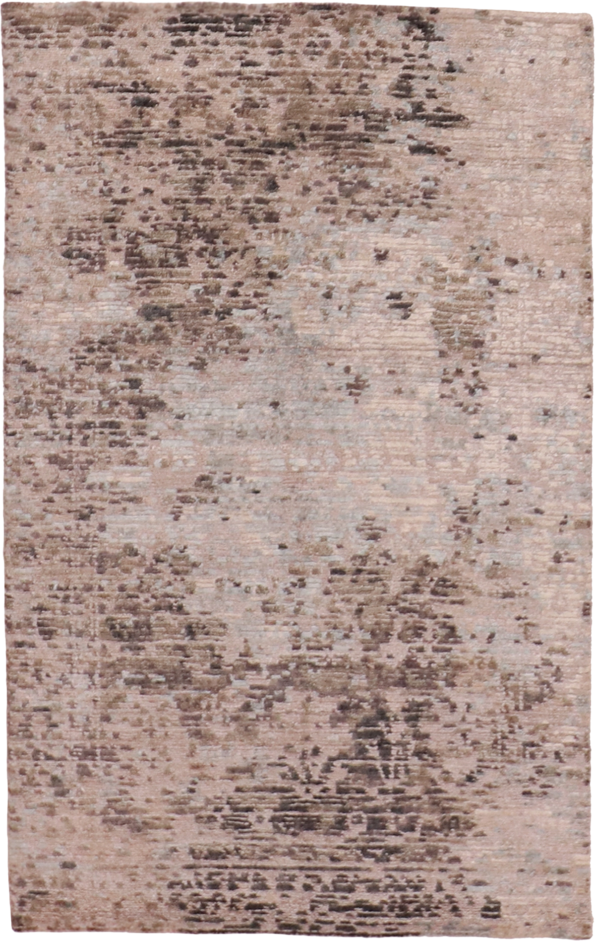 W 3 L 4.9 Modern Wool And Silk Blend Hand-Woven All-Over Design - 62068