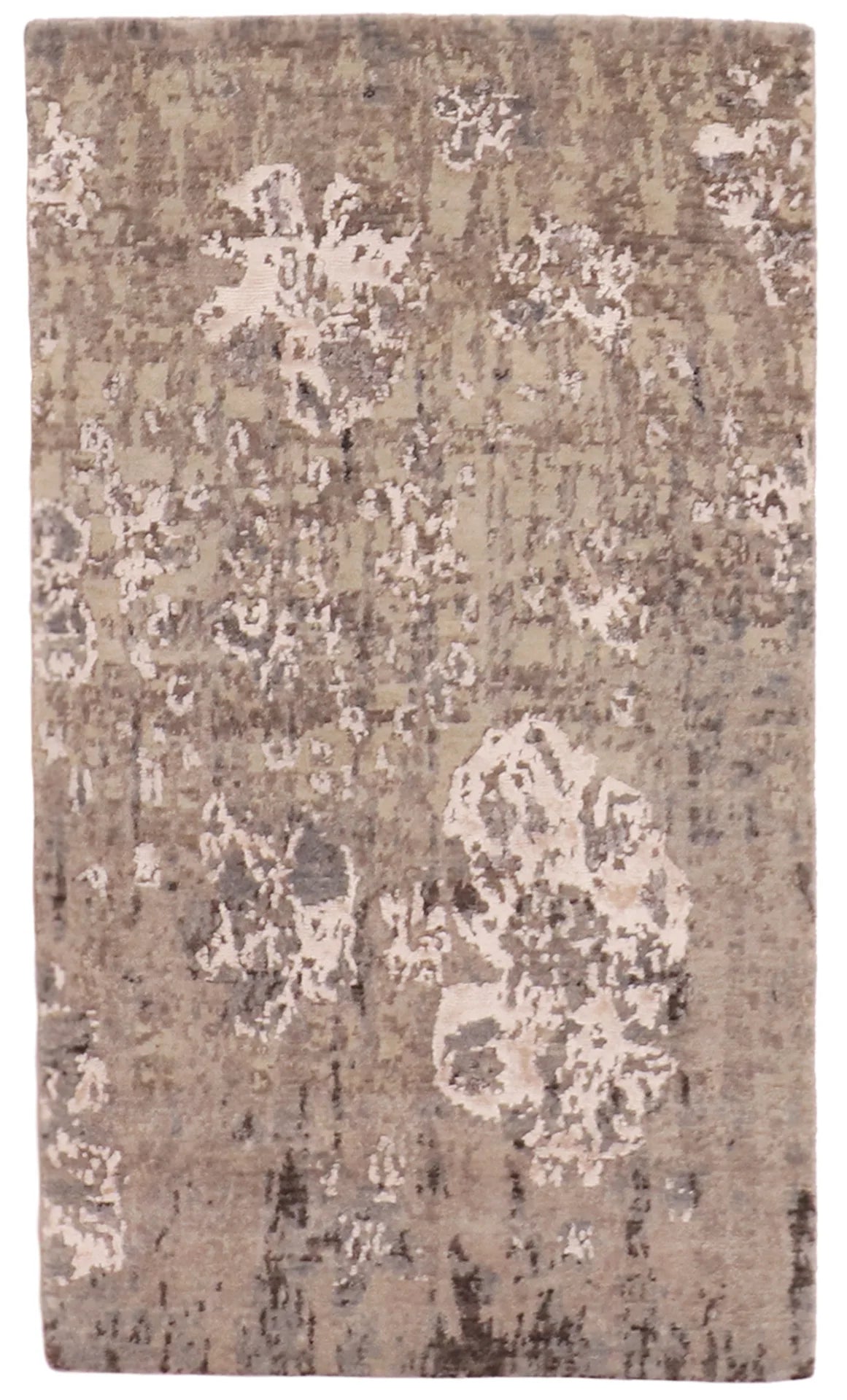 2.10 x 4.11 - Modern Silk/Wool All Over Rectangle - Finest Hand-Knotted Quality Wool — 62071