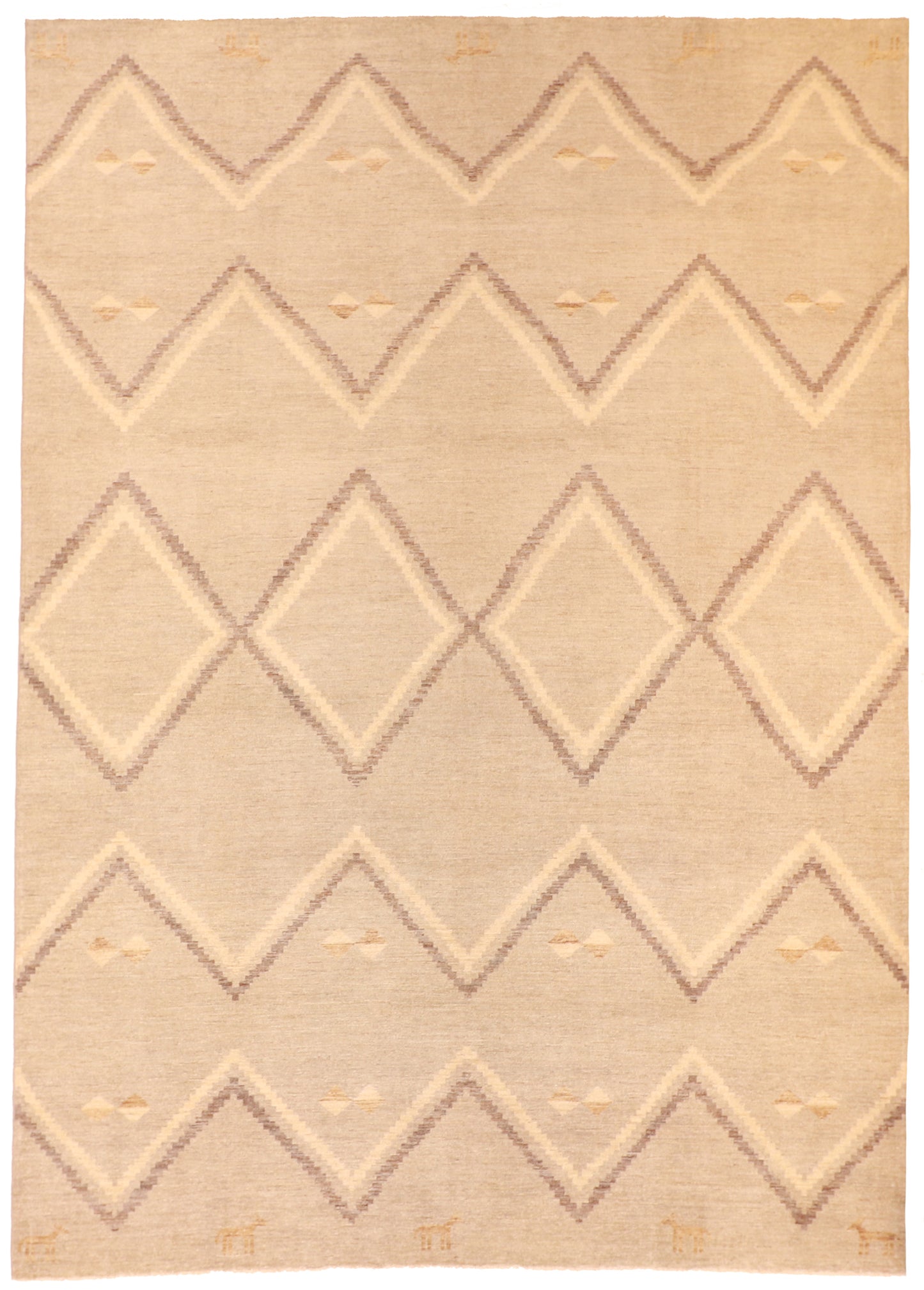 W 9.11 L 13.10 Mountain Modern 100% Wool Hand-Woven All-Over Design - 62123
