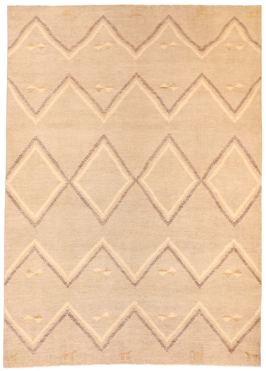 W 9.11 L 13.10 Mountain Modern 100% Wool Hand-Woven All-Over Design - 62123
