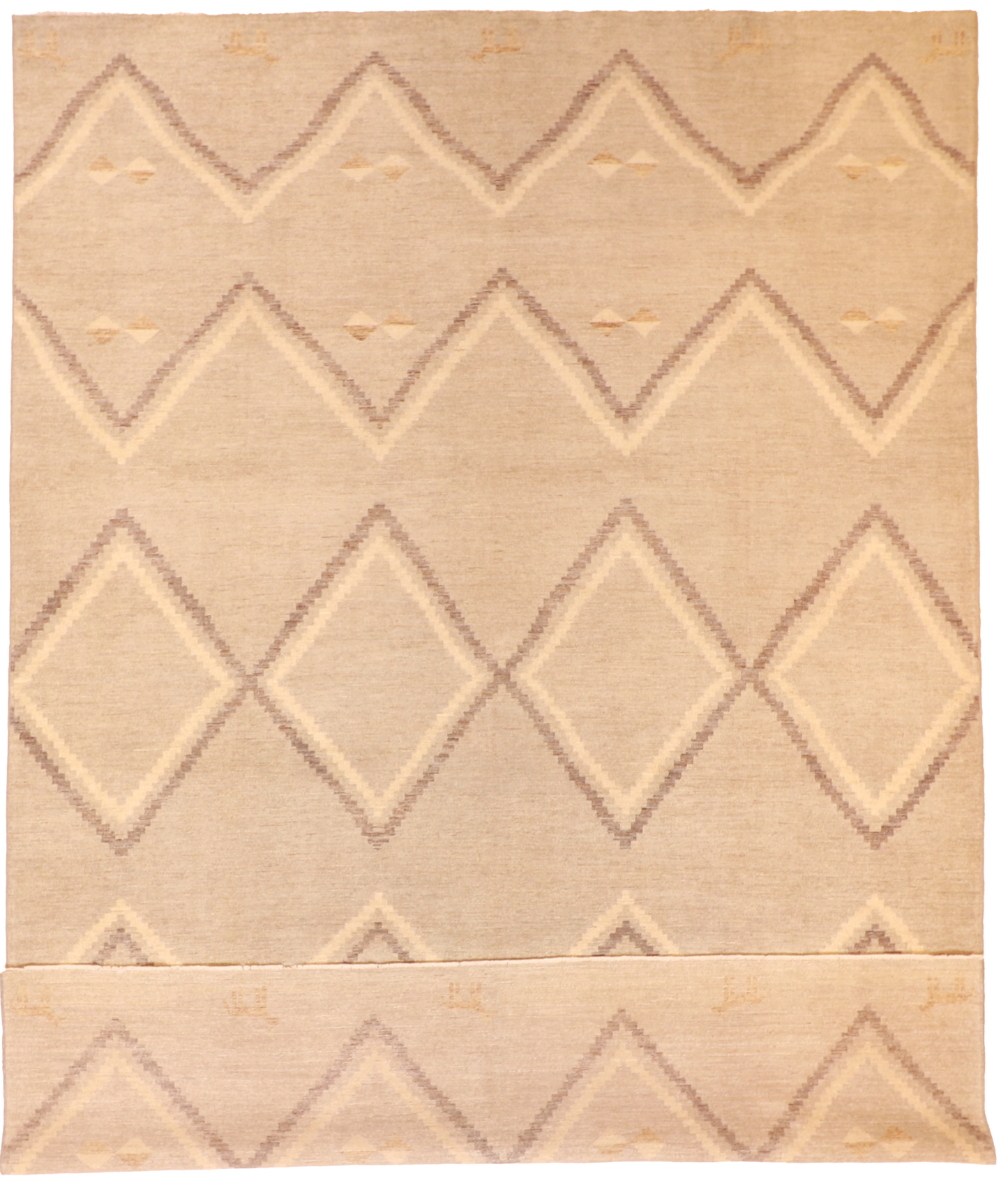 W 9.11 L 13.10 Mountain Modern 100% Wool Hand-Woven All-Over Design - 62123