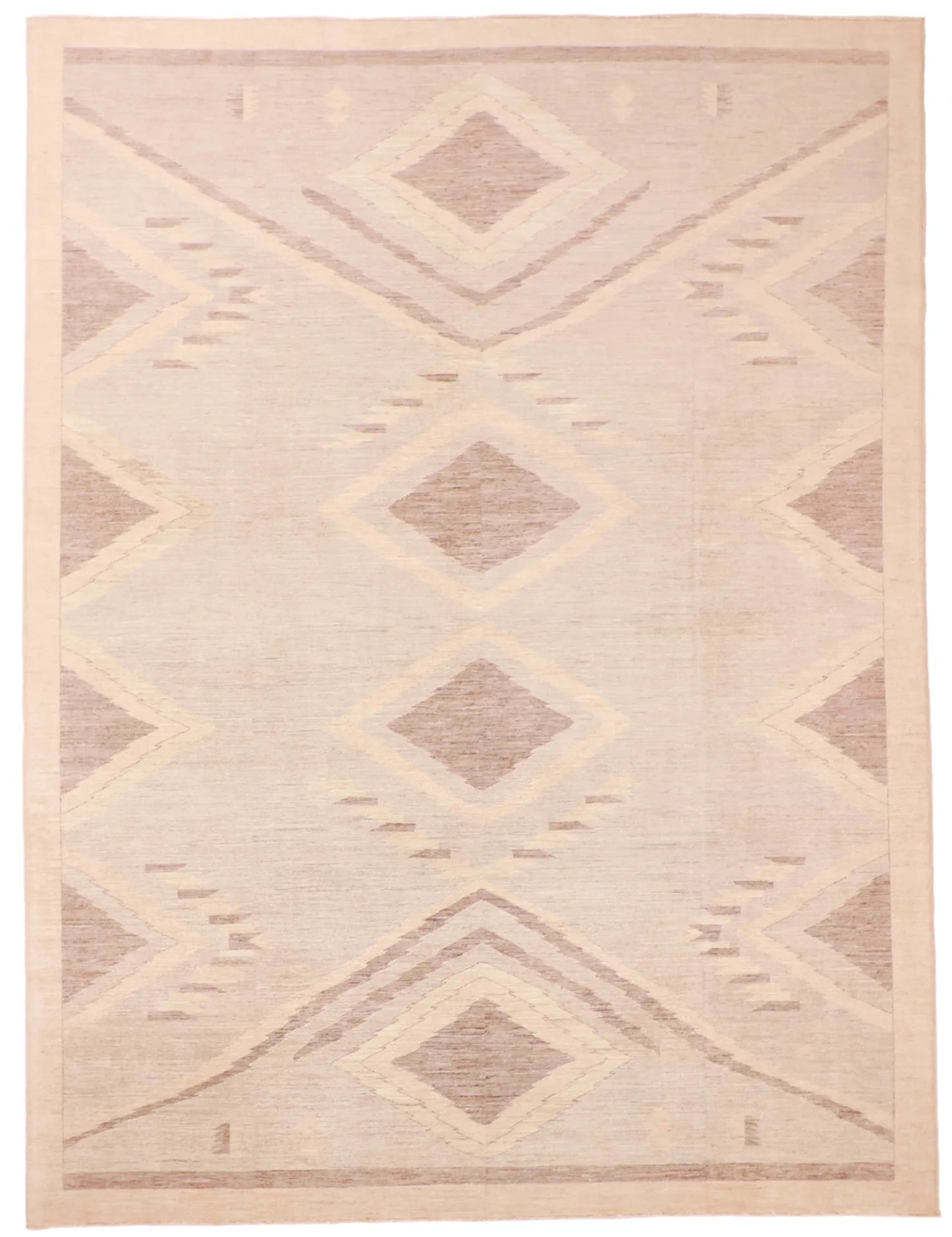 W 8.11 - L 11.10 - Mountain Modern Wool Western Rectangle - Hand Woven Rug - 62124
