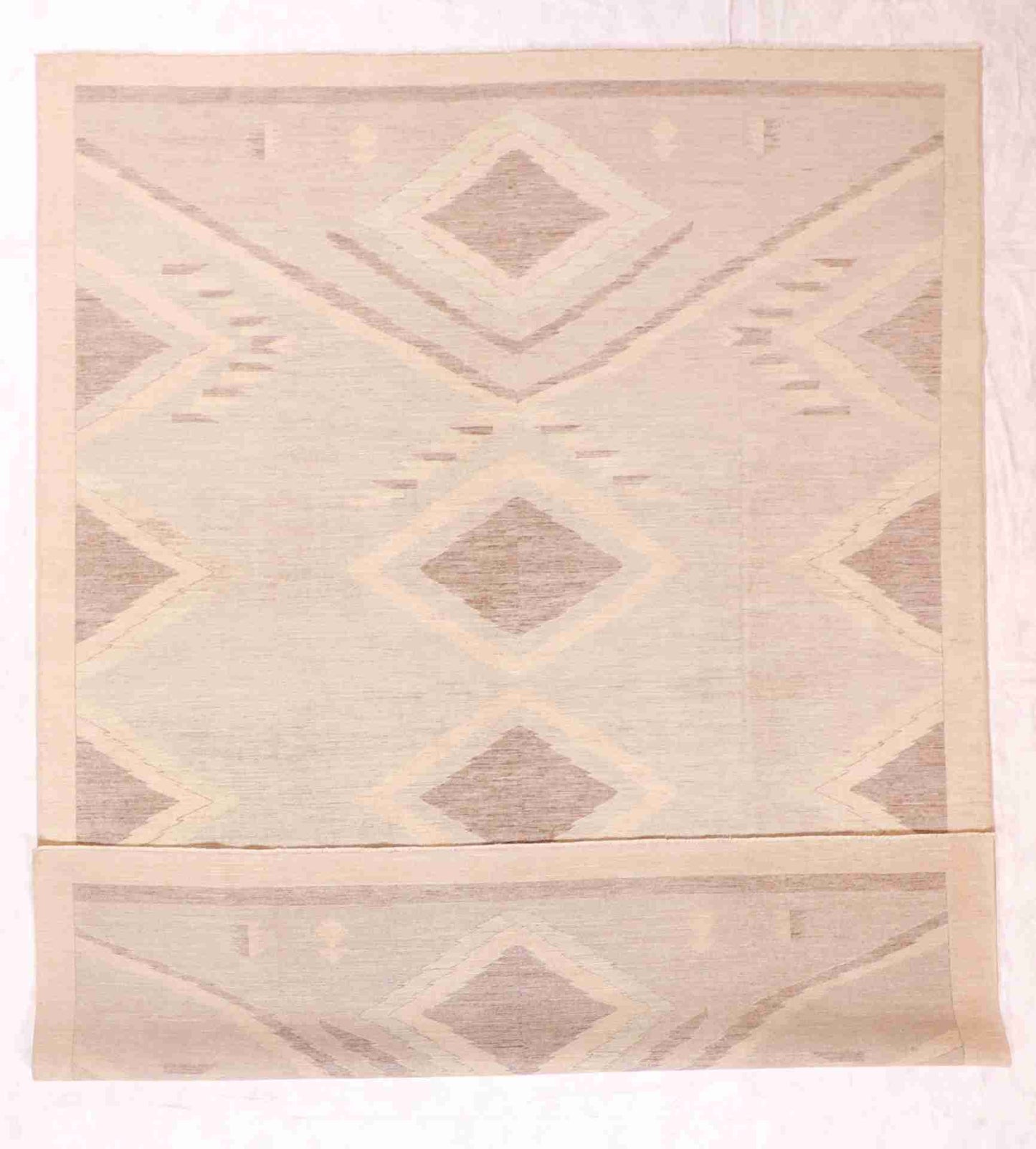 W 8.11 - L 11.10 - Mountain Modern Wool Western Rectangle - Hand Woven Rug - 62124