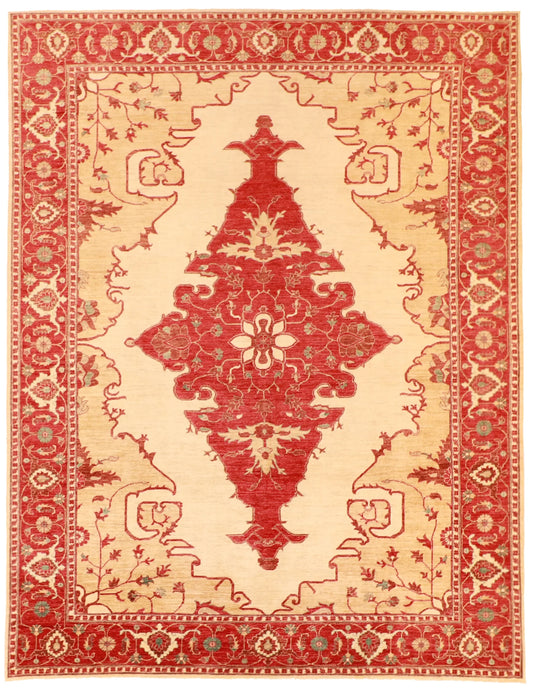 9.3 x 12 - Tabriz Fine All Over Rectangle - Hand Woven Rug — 62125