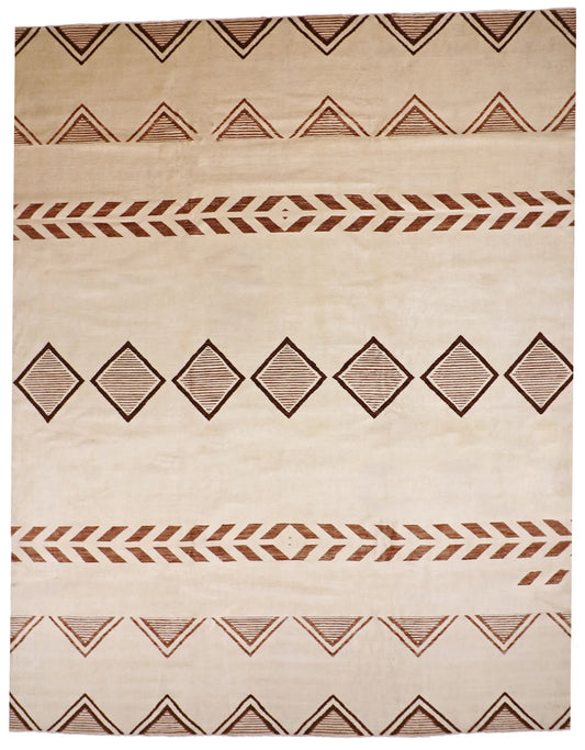 Oversized - Mountain Modern Fine/Wool All Over Rectangle - Finest Hand-Knotted Quality Wool — 62143