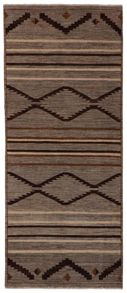 2.7 x 6 - Mountain Modern Fine/Wool All Over Rectangle - Finest Hand-Knotted Quality Wool — 62144