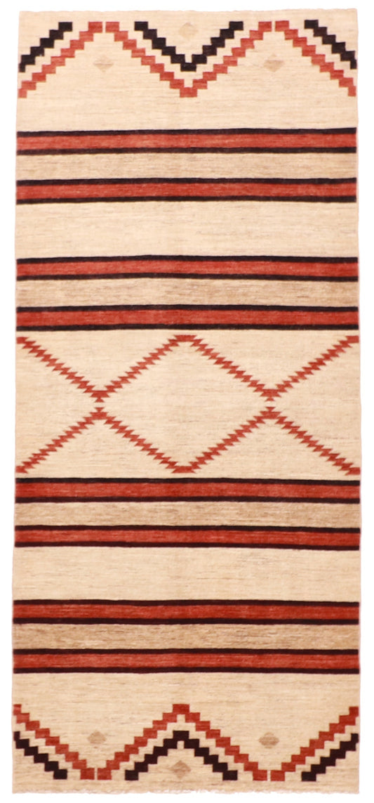 4.2 x 9.9 Wide Runner - Mountain Modern Fine All Over Rectangle - Hand Knotted Rug — 62179