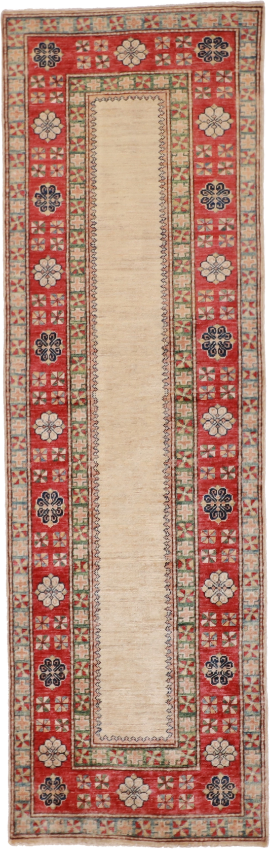 W 2.7 L 8 Bakshaish Runner 100% Wool Hand-Woven Geometric Design - 62216