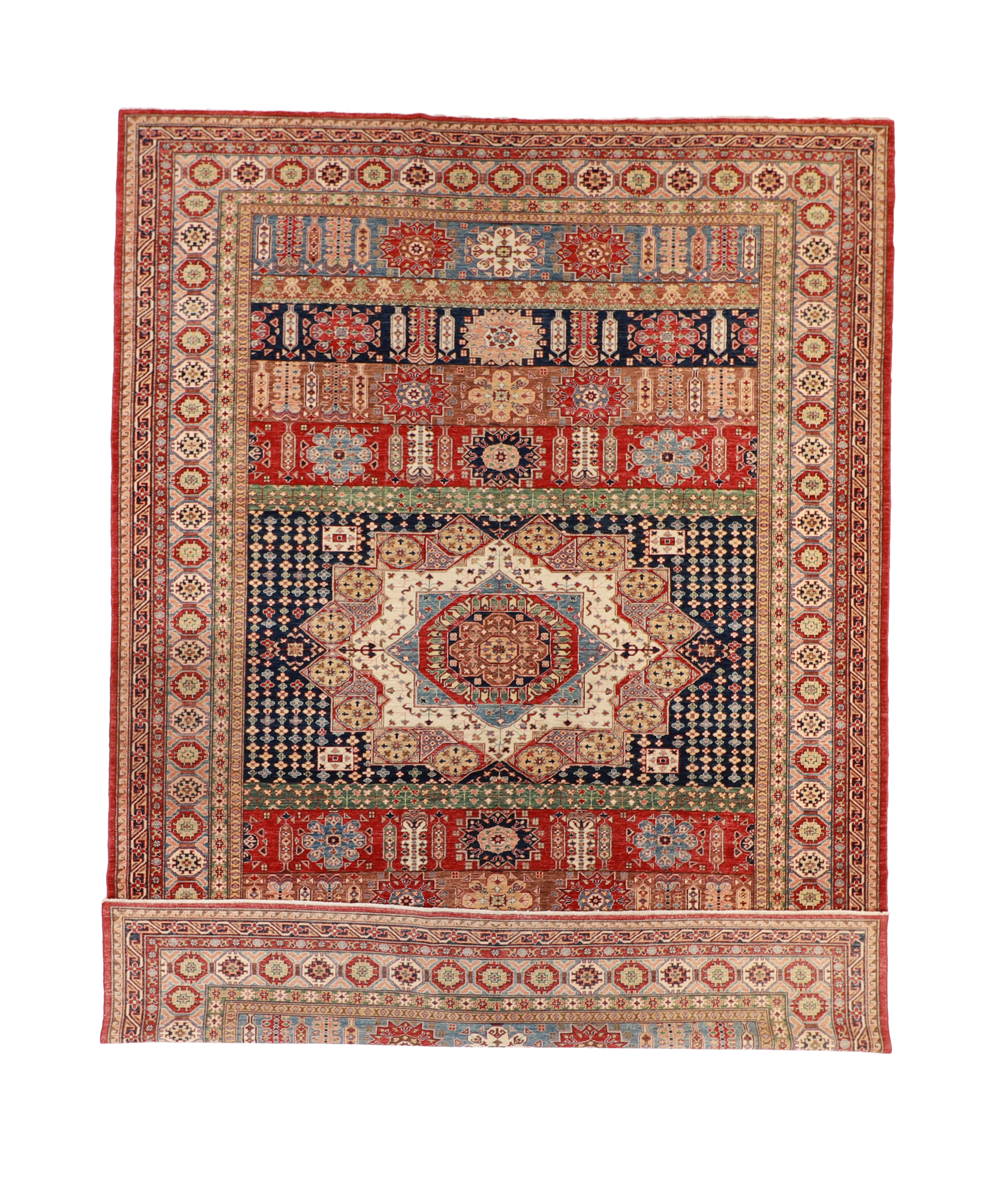W 10 L 13.10 Seneh 100% Wool Hand-Woven All-Over Design - 62226