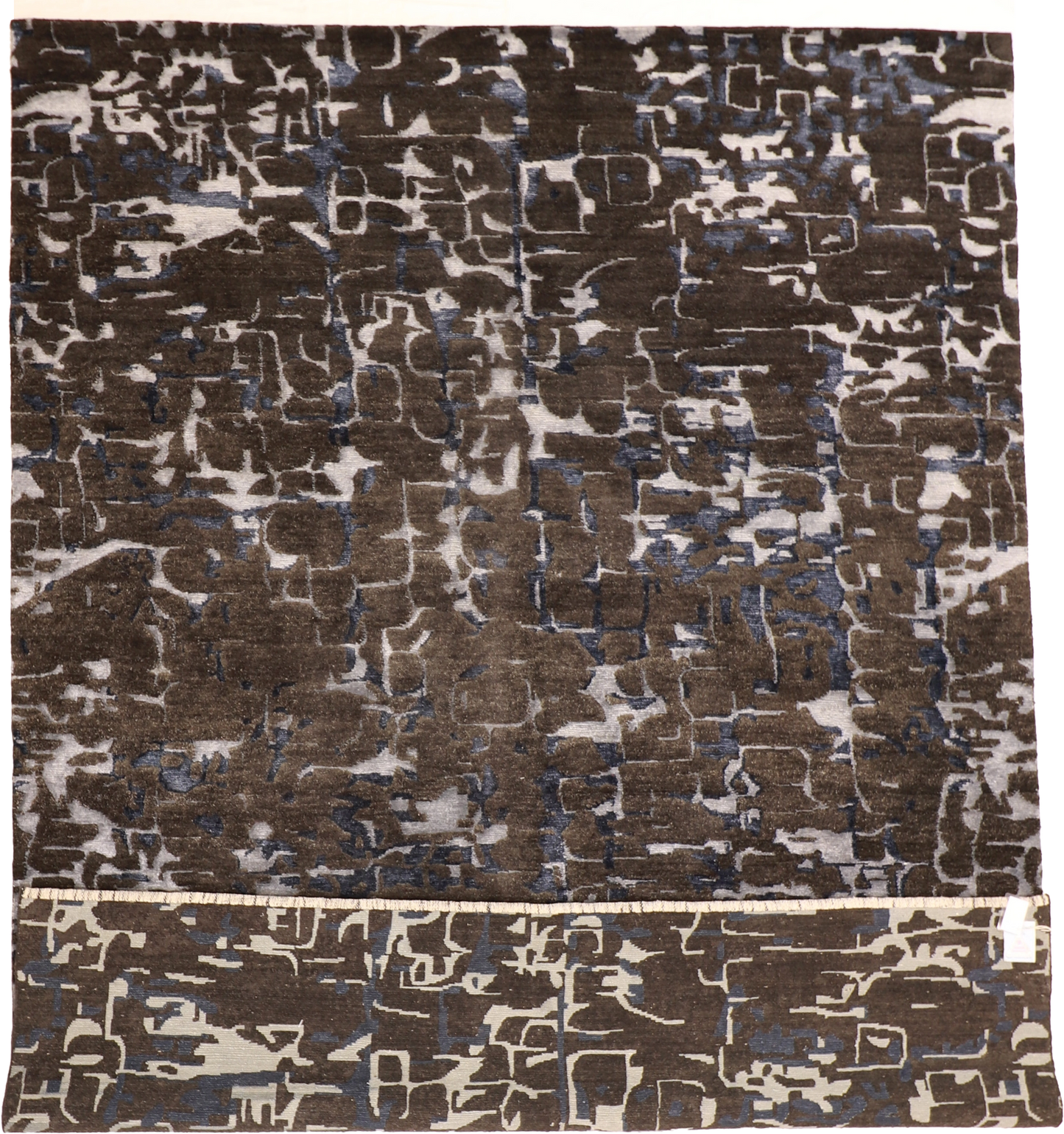 W 9 L 11.9 Modern 100% Wool Hand-Woven All-Over Design - 62235