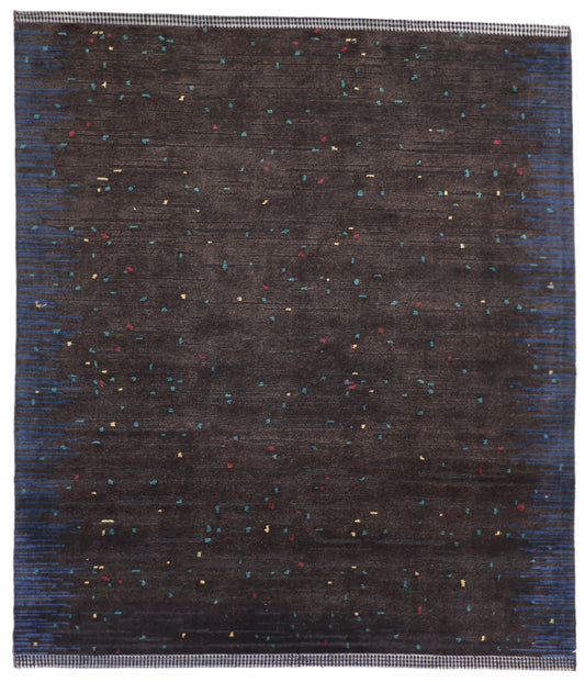 W 8 L 9.6 Modern 100% Wool Hand-Woven All-Over Design - 62240