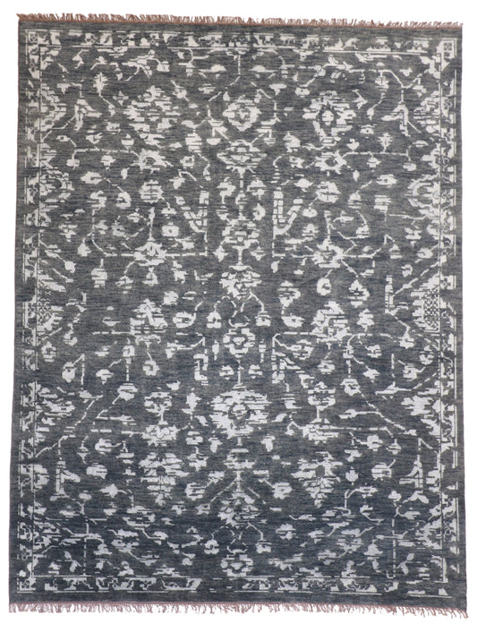 10x14 - Transitional Wool All Over Rectangle - Hand Knotted Rug