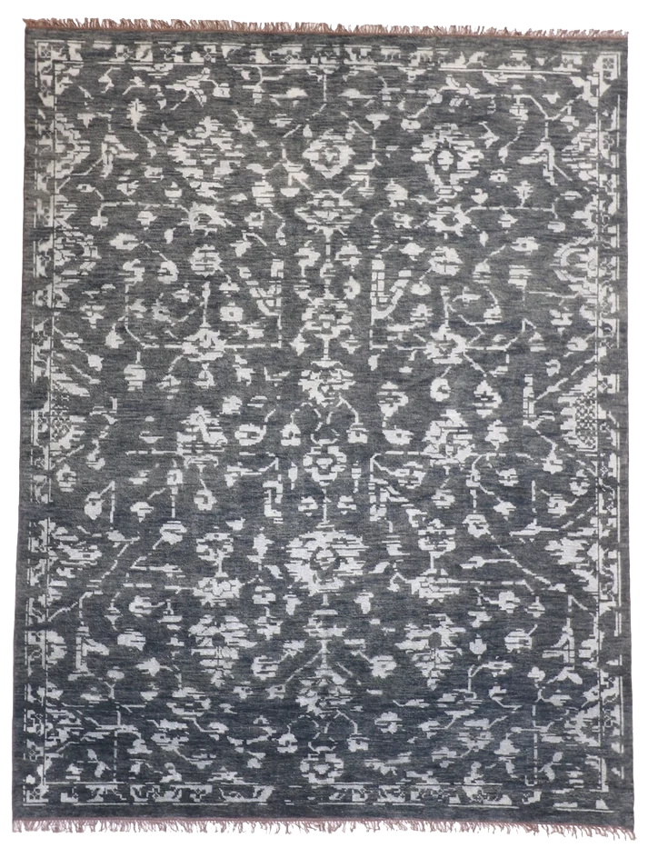 10x14 - Transitional Wool All Over Rectangle - Hand Knotted Rug - 62247