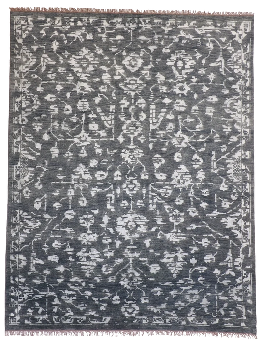 10x14 - Transitional Wool All Over Rectangle - Hand Knotted Rug - 62247