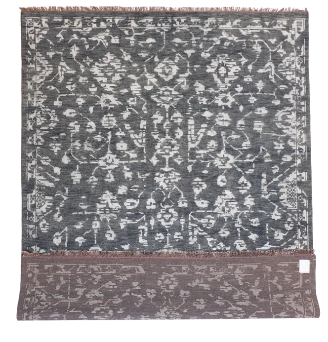 10x14 - Transitional Wool All Over Rectangle - Hand Knotted Rug - 62247