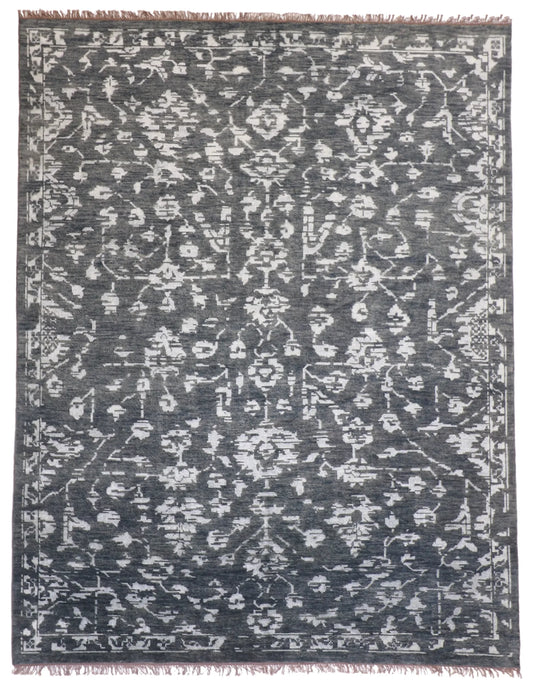 7.11 x 10 - Modern Fine/Wool All Over Rectangle - Hand Woven Rug — 62250