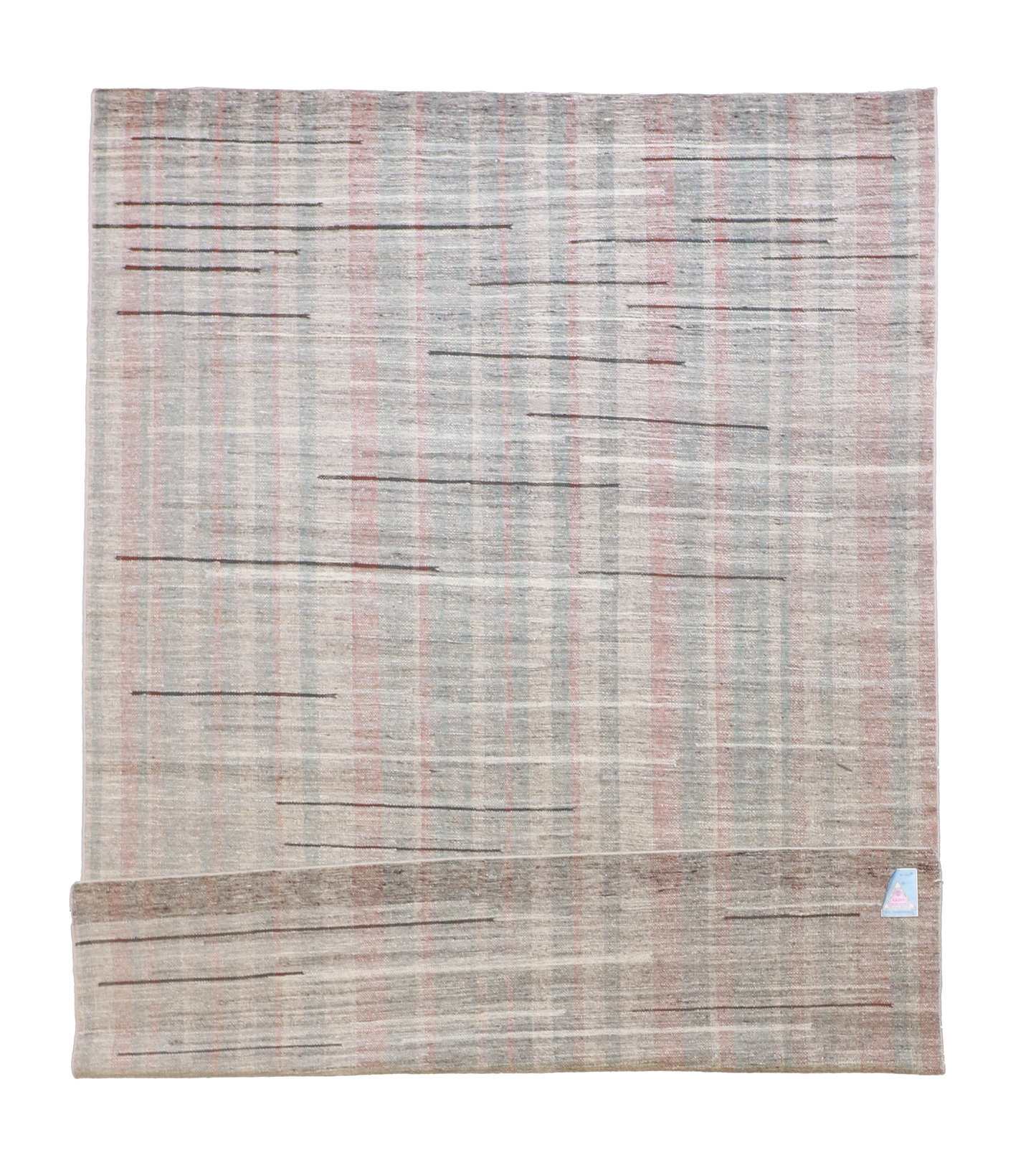 W 6.1 L 8.9 Kilim 100% Wool Hand-Woven All-Over Design - 62253