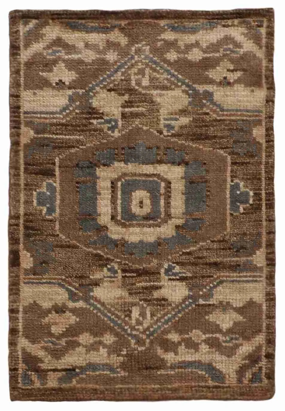 2 x 2.11 - Serapie Fine/Wool Geometric Rectangle - Finest Hand-Knotted Quality Wool — 62262