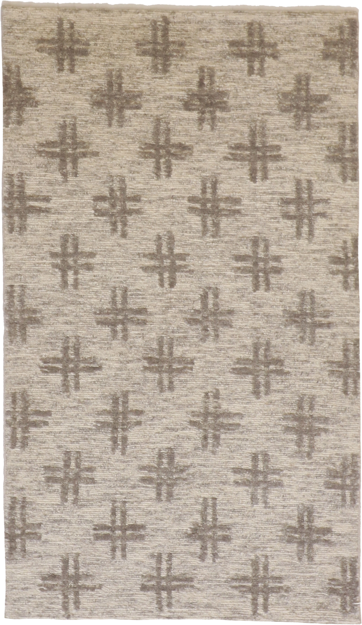 W 3 L 5 Modern 100% Wool Hand-Woven Geometric Design - 62277