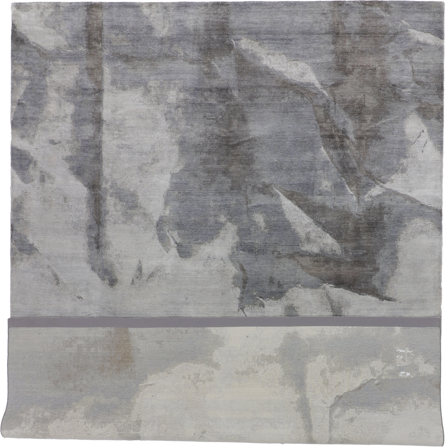 W 9 L 12 Falling Sky 100% Silk Hand-Woven All Over Design - 62293