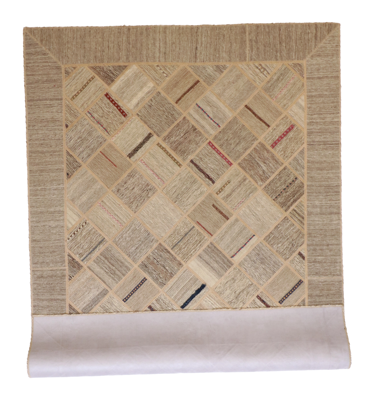 W 5.8 L 7.10 Modern 100% Wool Handmade All Over Design - 62316