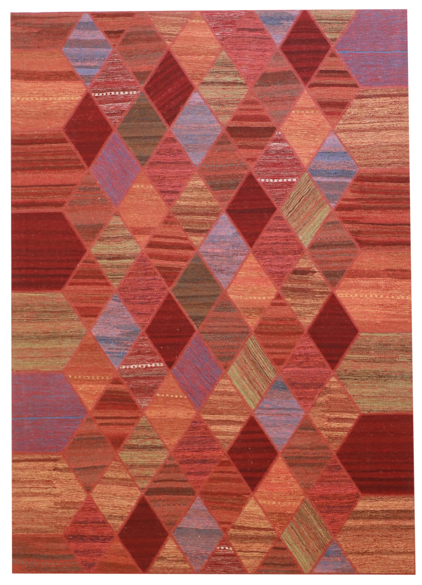 W 5.8 L 8 Modern 100% Wool Handmade All Over Design - 62320