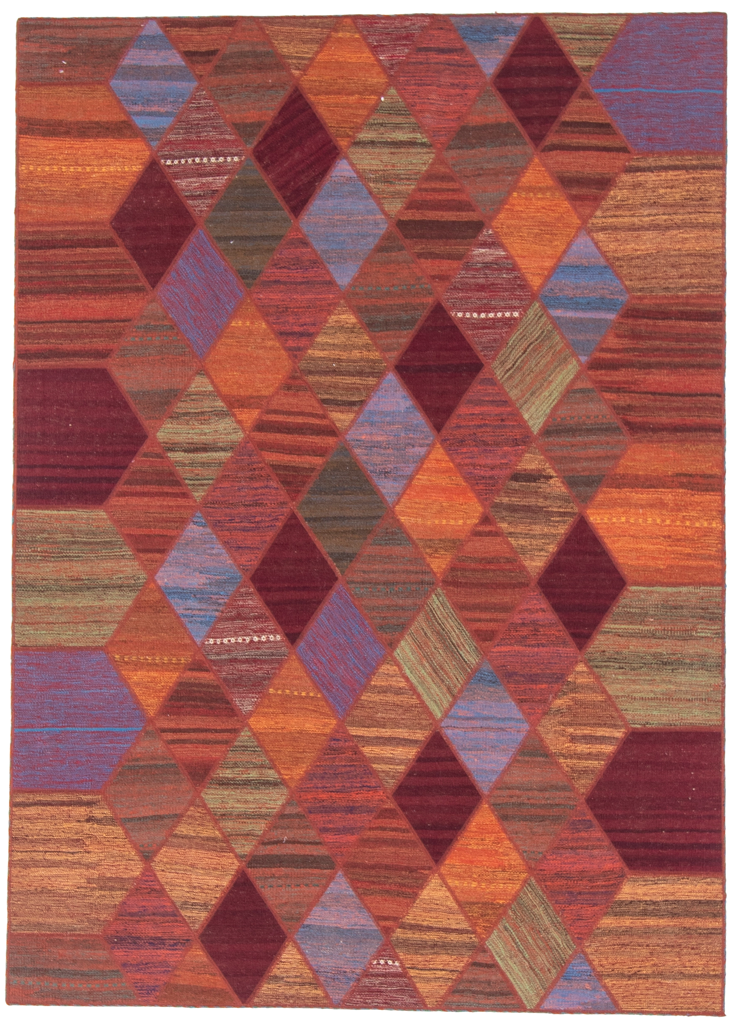 W 5.8 L 8 Modern 100% Wool Hand-Woven All-Over Design - 62320