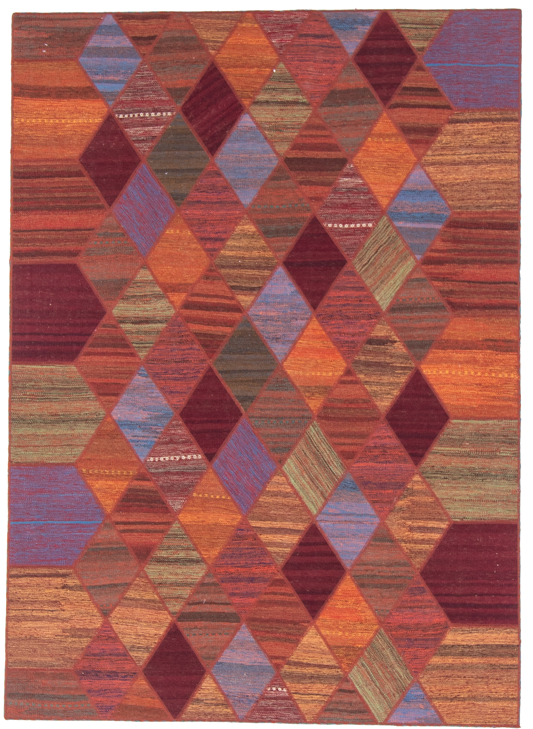 W 5.8 L 8 Modern 100% Wool Hand-Woven All-Over Design - 62320