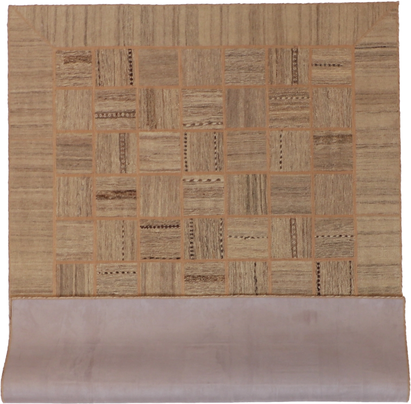 W 5.10 L 7.9 Modern 100% Wool Hand-Woven All-Over Design - 62322