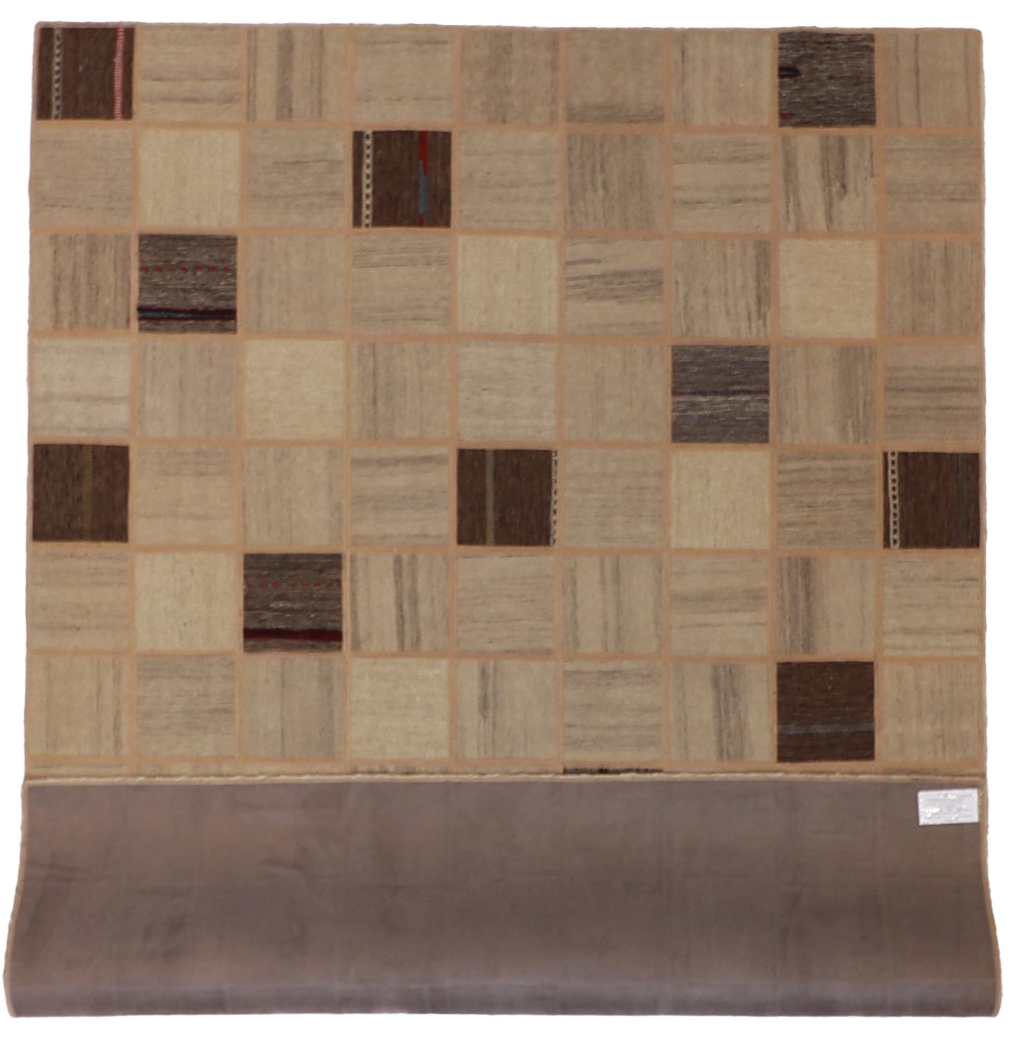 W 5.10 L 7.10 Modern 100% Wool Hand-Woven All-Over Design - 62323